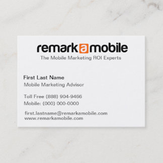RemarkaMobile Orange Business Card