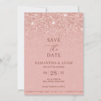 Remarklable glam rose gold glitter ombre wedding