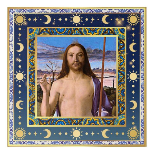 Remastered Christ Blessing by Giovanni Bellini Acrylic Print