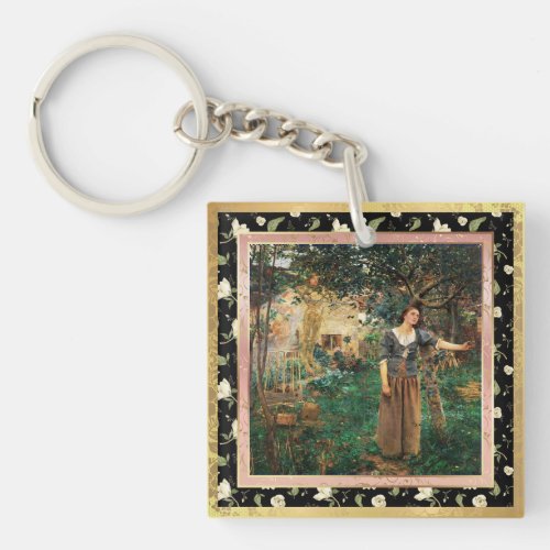 Remastered Joan of Arc by Jules Bastien_Lepage Keychain
