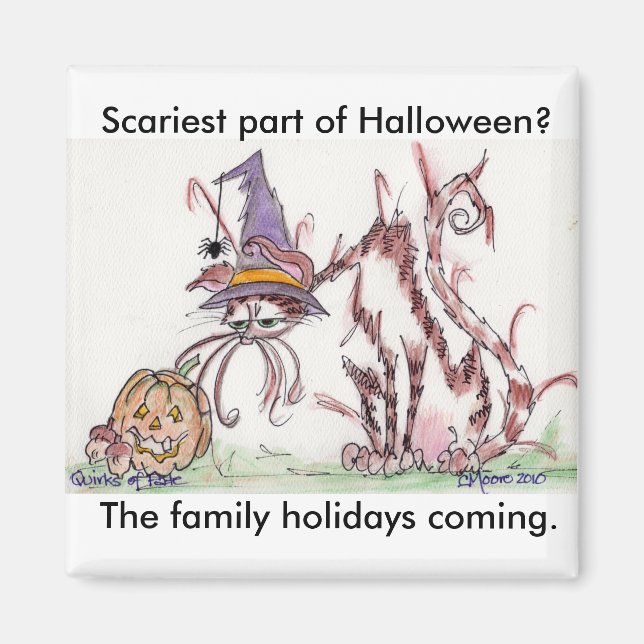 remax scan 22163, Scariest part of Halloween?, ... Magnet (Front)