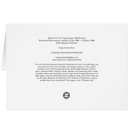 Rembrandt 1653 detail Three Crosses (Back Horizontal)