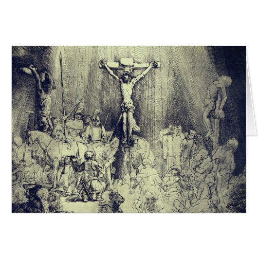 Rembrandt 1653 detail Three Crosses Cards (Front Horizontal)