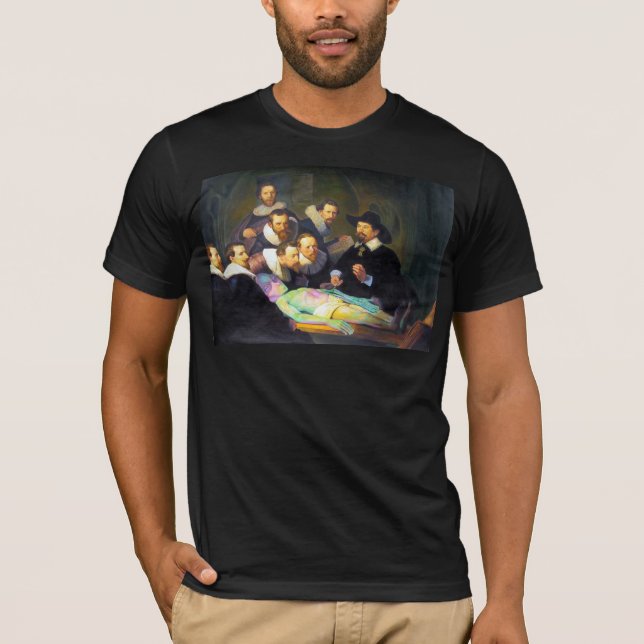 Rembrandt Anatomy Lesson Modern Painting Mens T-Shirt (Front)