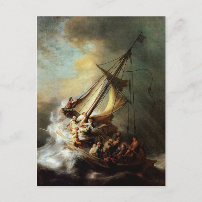 Rembrandt Art Painting Christ In The Storm Postcard Zazzle rembrandt-art-painting-christ-in-the-storm-postcard-zazzle