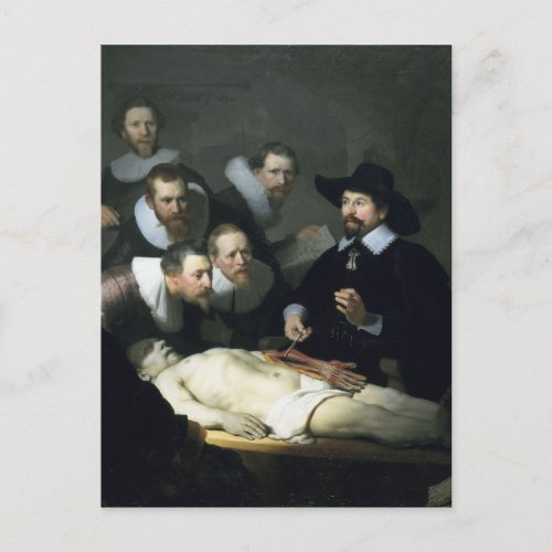 Rembrandt Art Painting The Anatomy Lesson Postcard