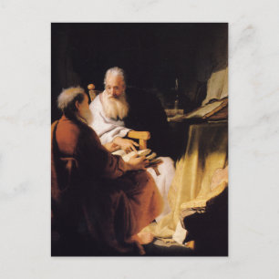 Rembrandt Art Painting Two Old Men Disputing Postcard