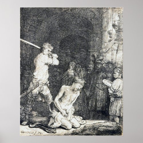 Rembrandt _ Beheading Of John Baptist 1640 Poster