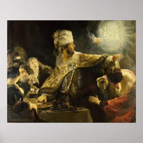 Rembrandt _ Belshazzars Feast 1635 Poster