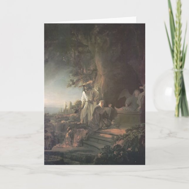 Rembrandt- Christ & St. Mary Magdalene at the Tomb Card (Front)