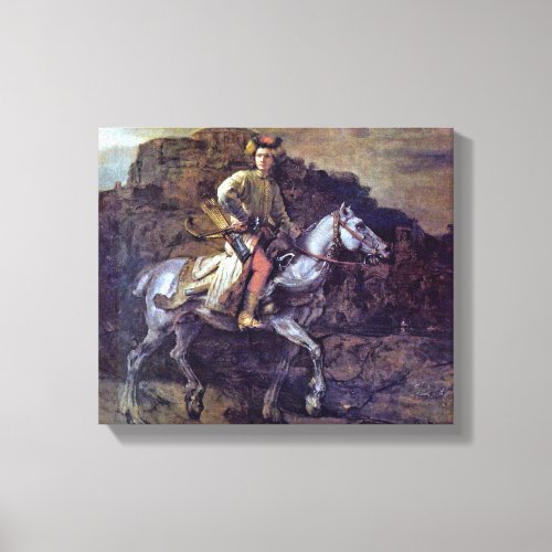Rembrandt Harmenszoon van Rijn _ The Polish Rider Canvas Print