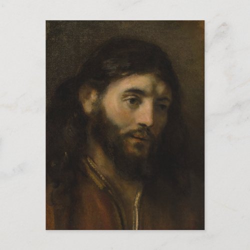 Rembrandt Head of Christ  CC0923 Jesus portraits Postcard