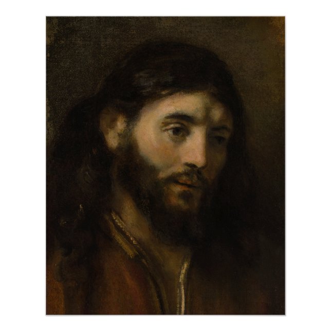 Rembrandt Head of Christ CC0927 Jesus portrait Poster (Front)