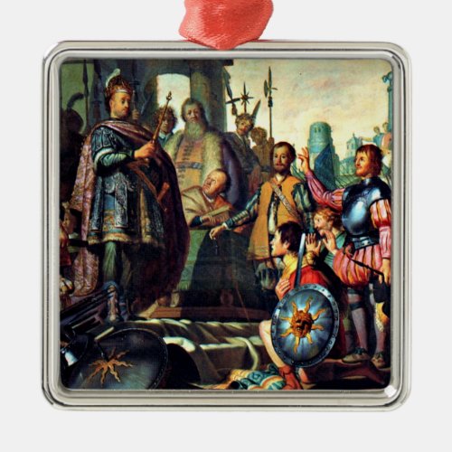 Rembrandt History Painting 1626 Metal Ornament