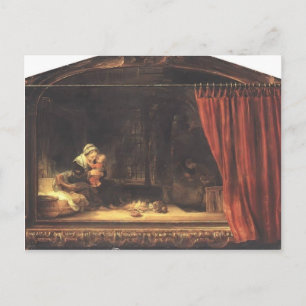 Rembrandt- Holy Family with a Curtain Postcard