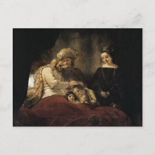 Rembrandt: Jacob Blessing the Children of Joseph Postcard