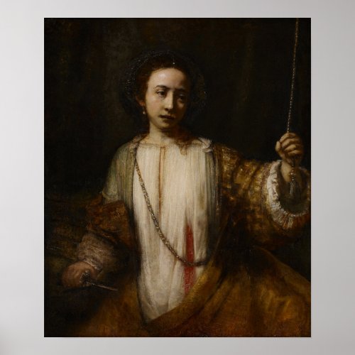 Rembrandt _ Lucretia Poster