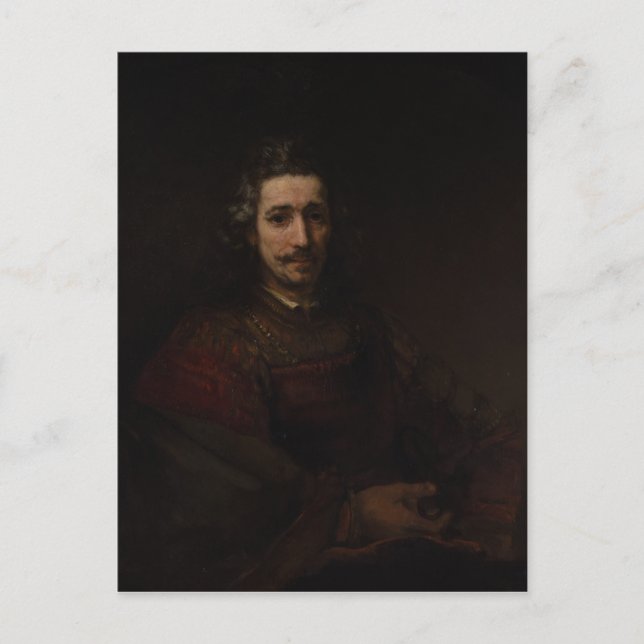 Rembrandt Man with a Magnifying Glass Postcard (Front)