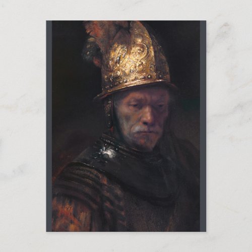 Rembrandt Man with the golden helmet ca 1650 Postcard