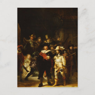 Rembrandt Nightwatch Night Watch Baroque Painting Postcard