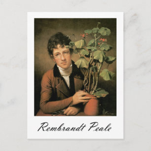 Rembrandt Peale Rubens Peale with a Geranium Postcard
