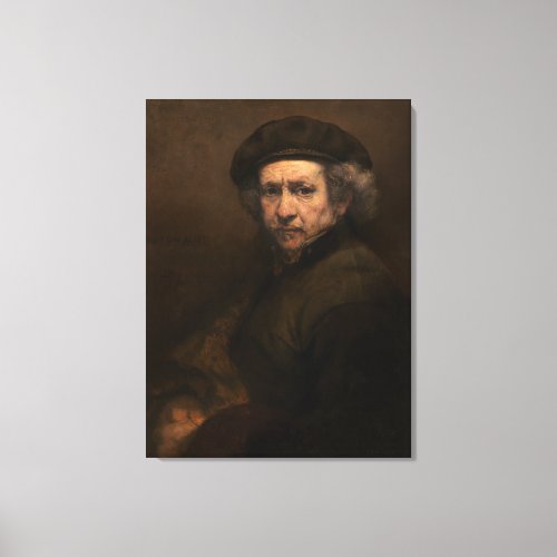 Rembrandt Portrait Dutch Master Artist Canvas Print