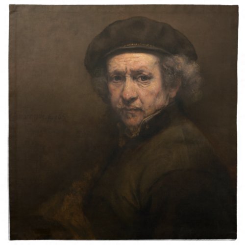 Rembrandt Portrait Dutch Master Artist Cloth Napkin