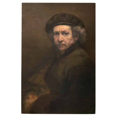 Rembrandt Portrait Dutch Master Artist Metal Print