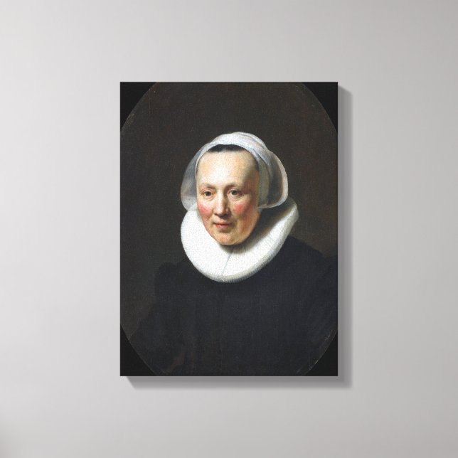 Rembrandt Portrait of a Woman Canvas Print (Front)