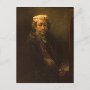 Rembrandt- Portrait of the Artist at His Easel Postcard