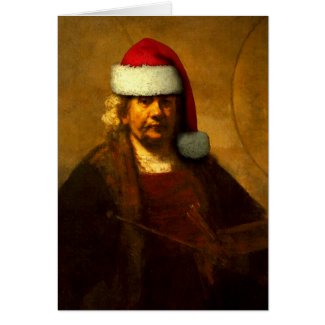 Rembrandt Santa Note Card