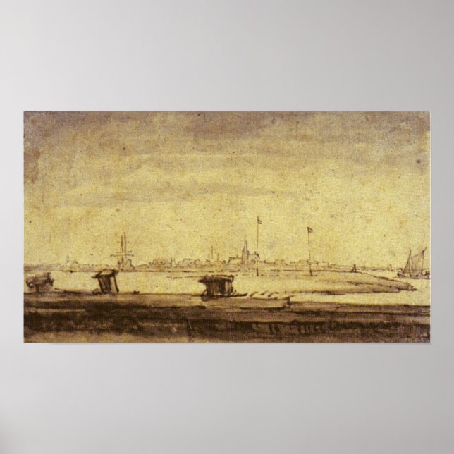 Rembrandt - Schellingwou Seen From Diemerdijk 1655 Poster (Front)