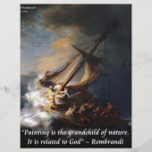Rembrandt Sea Of Galilee & Nature Quote (Front)