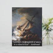 Rembrandt Sea Of Galilee & Nature Quote (Standing Front)