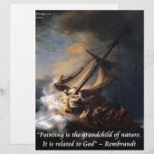 Rembrandt Sea Of Galilee & Nature Quote (Front/Back)