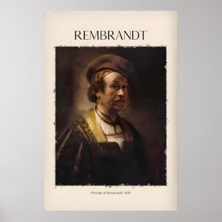 Rembrandt Self Portrait650 Dutch Master Painter Poster