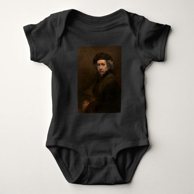 Rembrandt Self Portrait: Dutch Golden Age Painter Baby Bodysuit (Front)