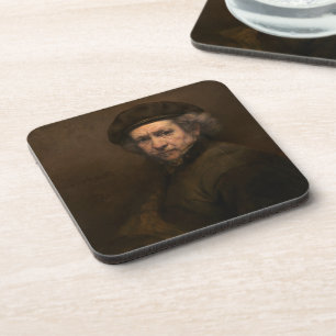 Rembrandt Self Portrait: Dutch Golden Age Painter Beverage Coaster