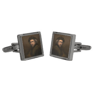 Rembrandt Self Portrait: Dutch Golden Age Painter Cufflinks