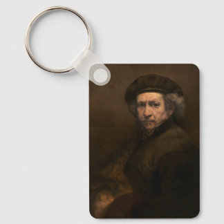 Rembrandt Self Portrait: Dutch Golden Age Painter Keychain