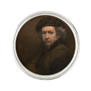 Rembrandt Self Portrait: Dutch Golden Age Painter Lapel Pin
