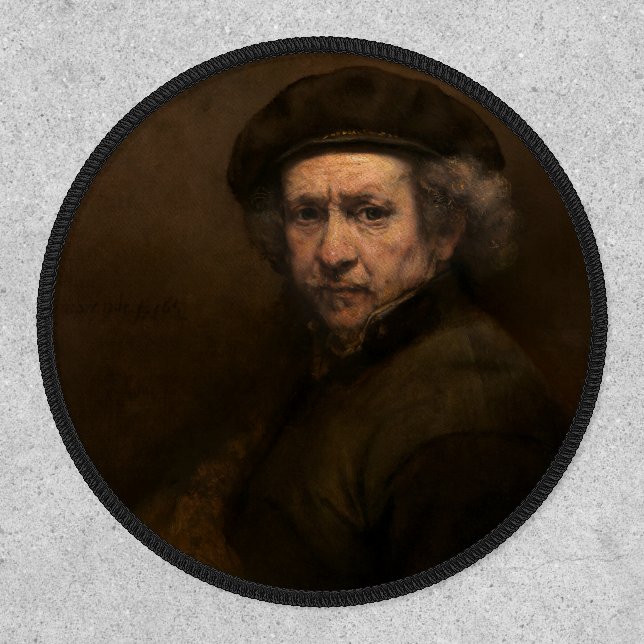 Rembrandt Self Portrait: Dutch Golden Age Painter Patch (Front)