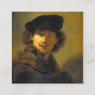 Rembrandt Self Portrait Square Business Card
