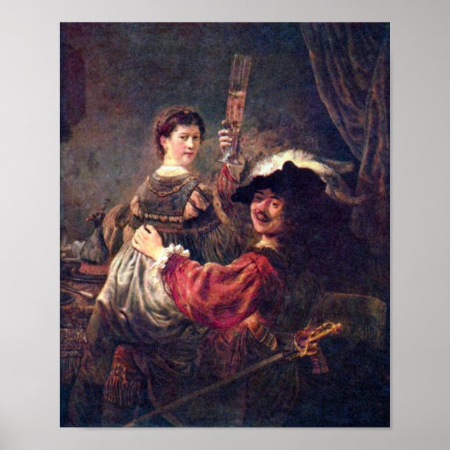 Rembrandt - Self-Portrait with Saskia Poster (Front)