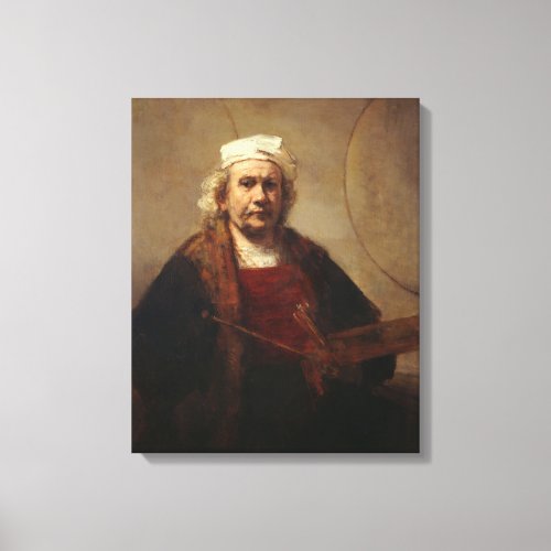 Rembrandt Self_Portrait with Two Circles Canvas Print