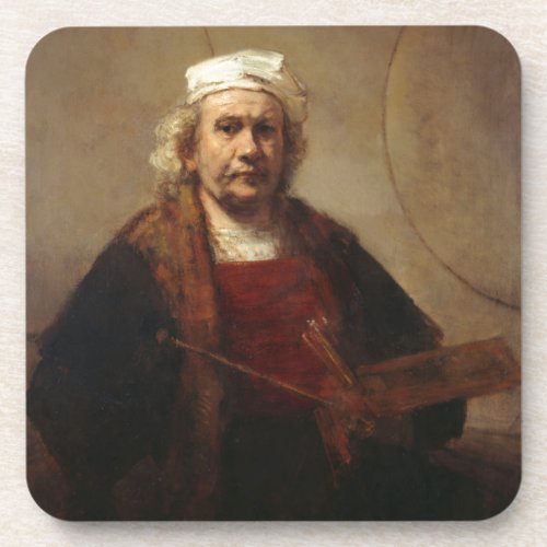 Rembrandt Self_Portrait with Two Circles Coaster