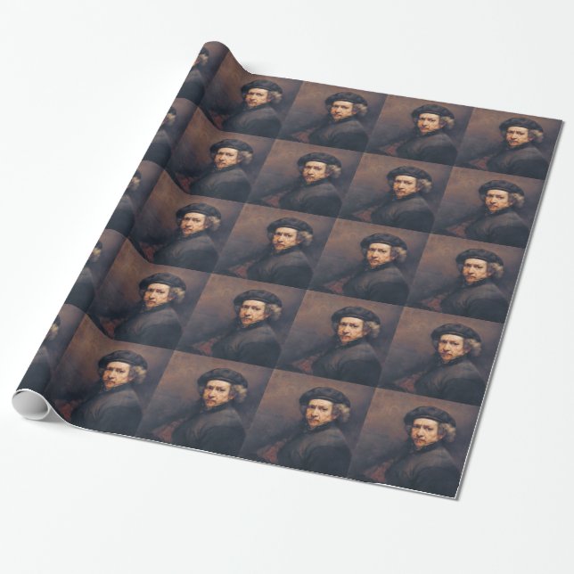 Rembrandt: Self-portrait Wrapping Paper (Unrolled)