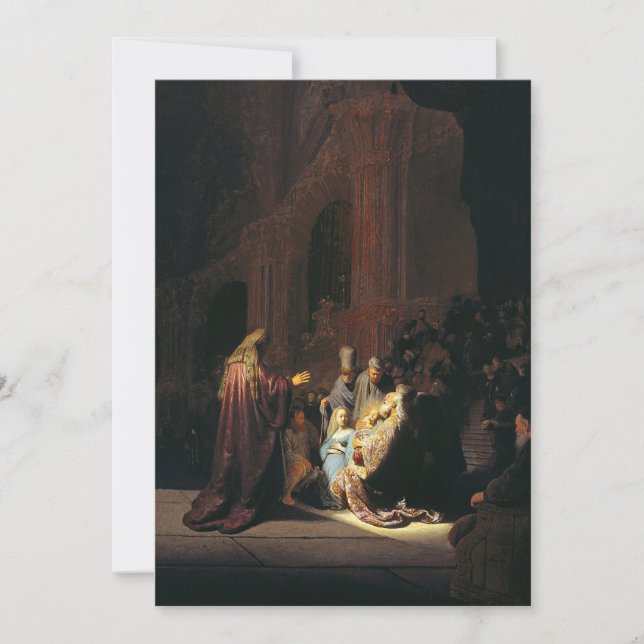 Rembrandt - Simeon's Song of Praise Card (Front)