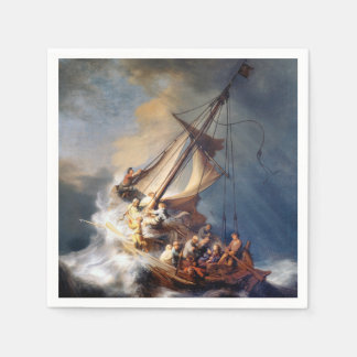 Rembrandt Storm on Lake of Galilee Napkins