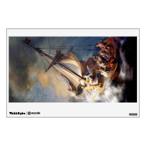 Rembrandt Storm on Lake of Galilee Wall Decal